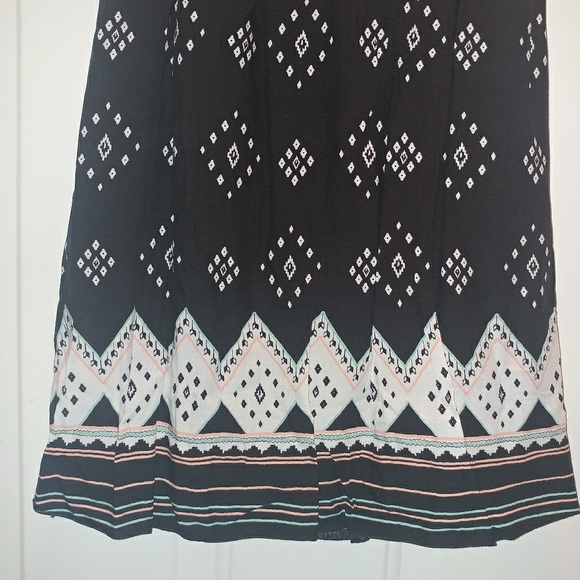 SFS • NWT • Empyre • White Aztec Print Strapless Srrappy Back Dress Large Black - Picture 6 of 8